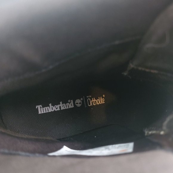 Timberland Womens Brown Leather Olive Suede Accent Block Heel Booties Si… - Picture 10 of 11